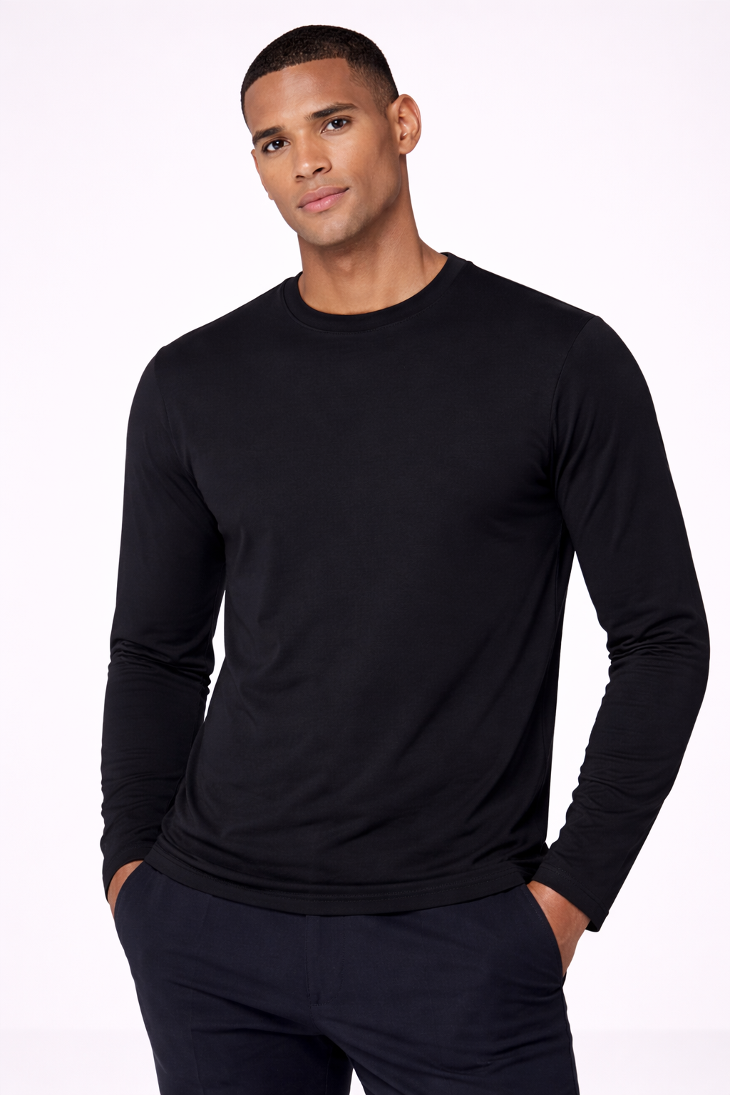 THE ESSENTIAL ATHLETIC LONG SLEEVE BLACK