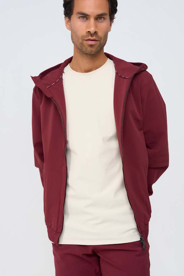 Lightweight Hooded Jacket burgundy