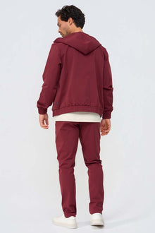 Lightweight Hooded Jacket burgundy