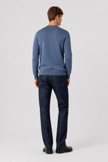 BLUE KNIT PULLOVER