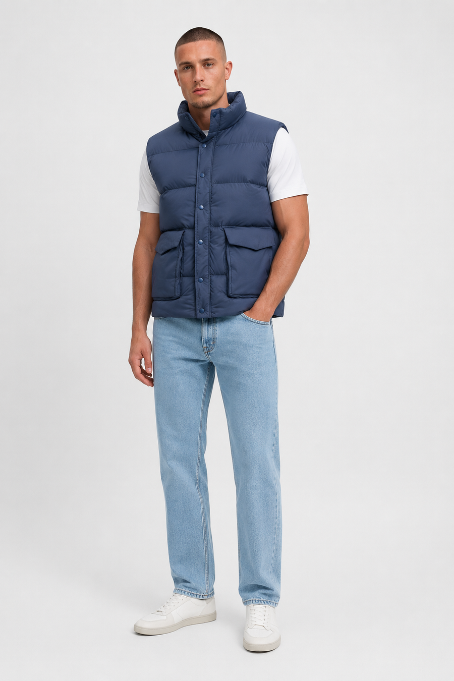 ESSENTIAL PADDED GILET – BLUE