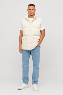 ESSENTIAL PADDED GILET – BEIGE