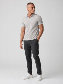 ZIP POLO LIGHT GREY
