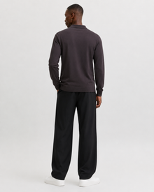 LONG SLEEVE POLO – Dark Grey