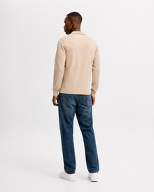 LONG SLEEVE POLO – Beige