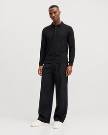 LONG SLEEVE POLO – BLACK
