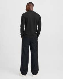 LONG SLEEVE POLO – BLACK