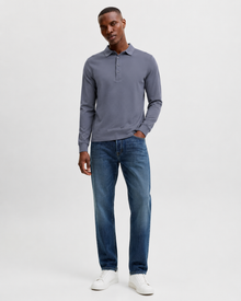 LONG SLEEVE POLO – CLOUD BLUE