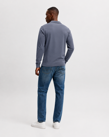 LONG SLEEVE POLO – CLOUD BLUE