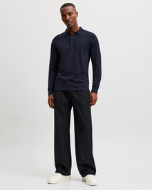 LONG SLEEVE POLO – DARK BLUE