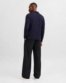 LONG SLEEVE POLO – DARK BLUE
