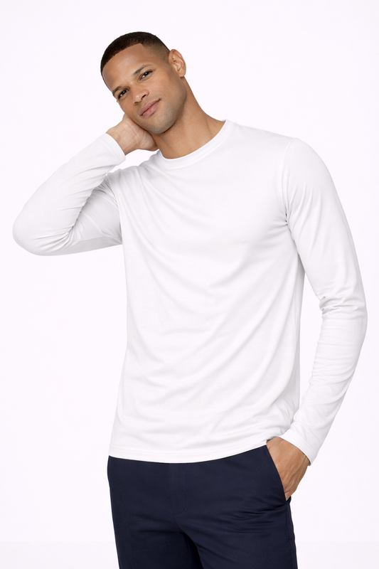THE ESSENTIAL ATHLETIC LONG SLEEVE WHITE