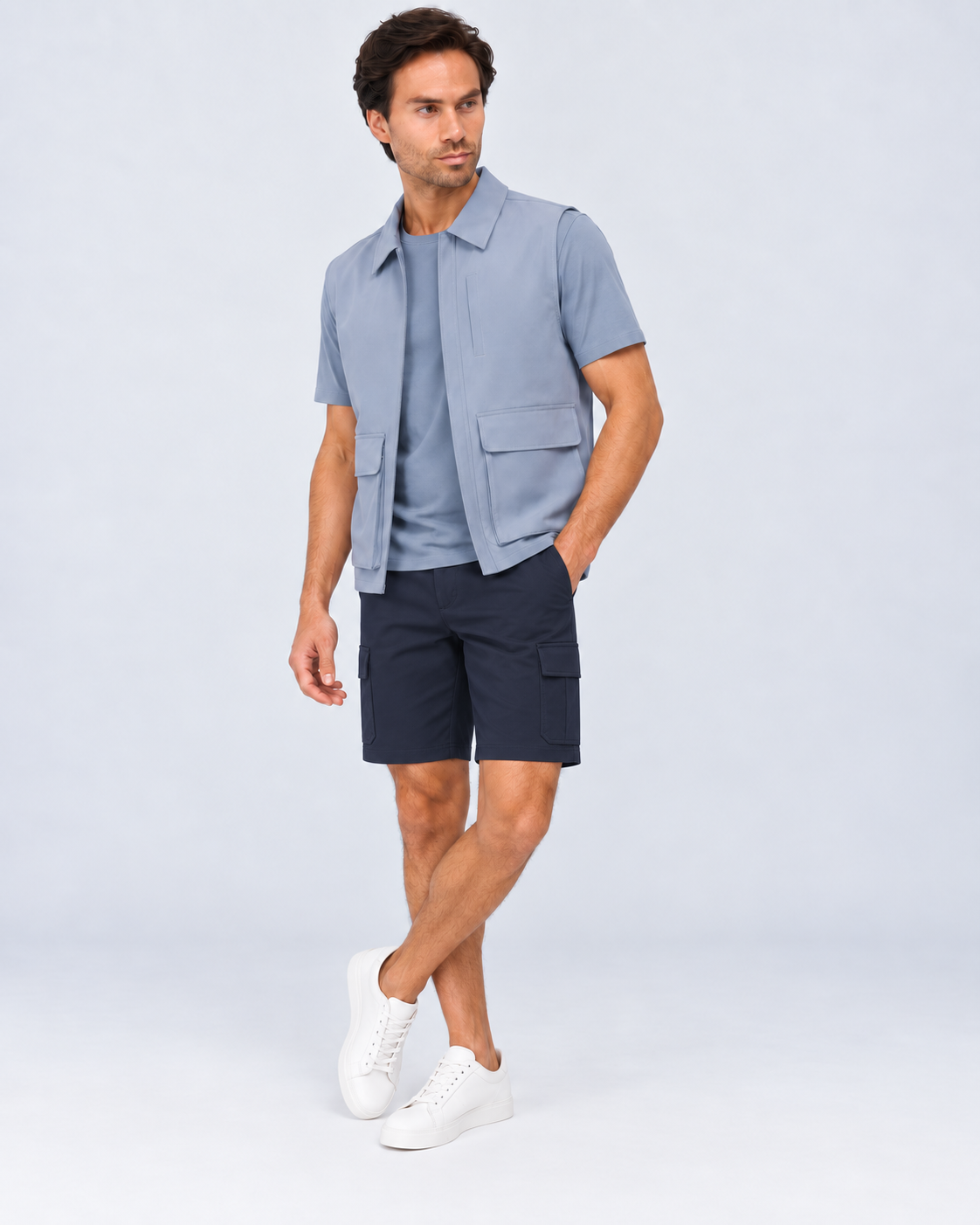 CARGO BERMUDA SHORTS – DARK BLUE
