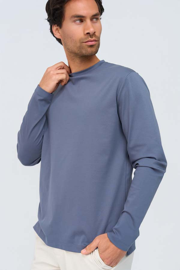 Cotton Shirt Long Sleeves cloud blue