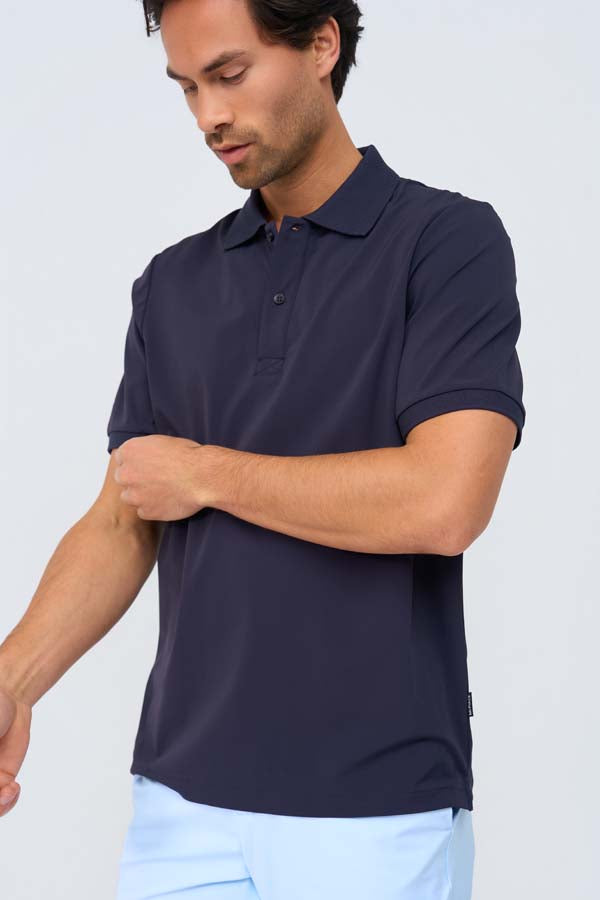 DAS ESSENTIAL ATHLETIC POLO – MARINEBLAU