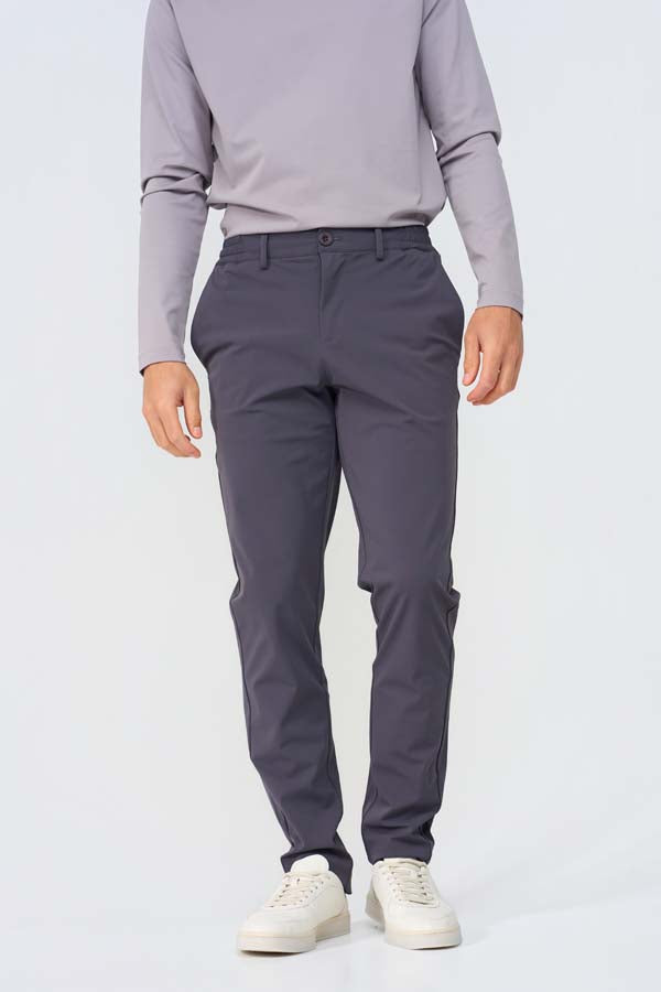 DARK GREY FORM TAPERED CHINO