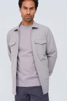 ELEPHANT GREY FIELD ZIP OVERSHIRT