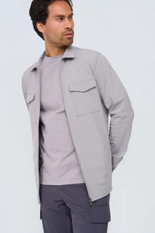 ELEPHANT GREY FIELD ZIP OVERSHIRT
