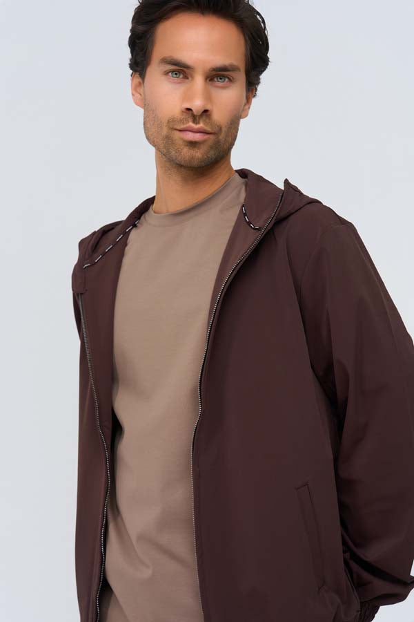 Lightweight Hooded Jacket espresso
