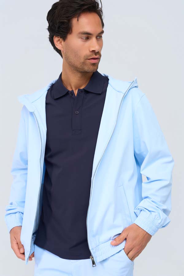 Lightweight Hooded Jacket light blue