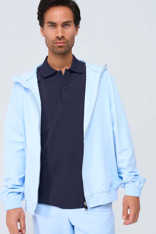 Lightweight Hooded Jacket light blue