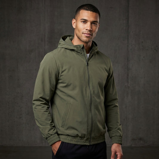 TRACK JACKET HOODED GREEN